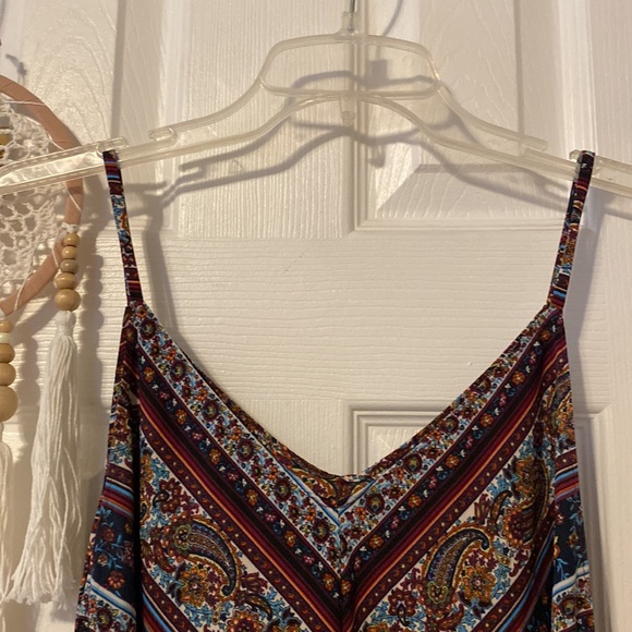 Design lab multi color paisley print asymmetrical dress - Picture 3 of 6